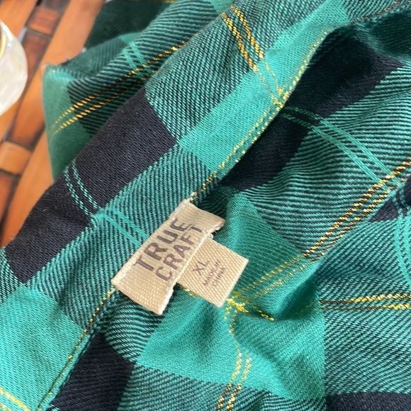 True Craft Flannel Plaid Button Down Shirt Top Cotton XL - Picture 5 of 6